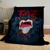 1pc Tazmanian Devil Speed Cartoon Outdoor Blanket - Throw Blanket, Soft , Flannel Blankets, Living Room, Travel, Camping-1102097