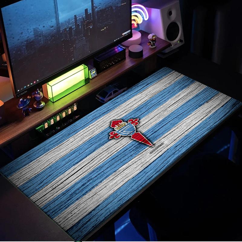 Celta Vigo Crest Glowing Mouse Pad, Rubber Base, Mouse Pad for Gamers and Office Use, Gaming Desk , Easy To Clean Mat Christmas fan gifts