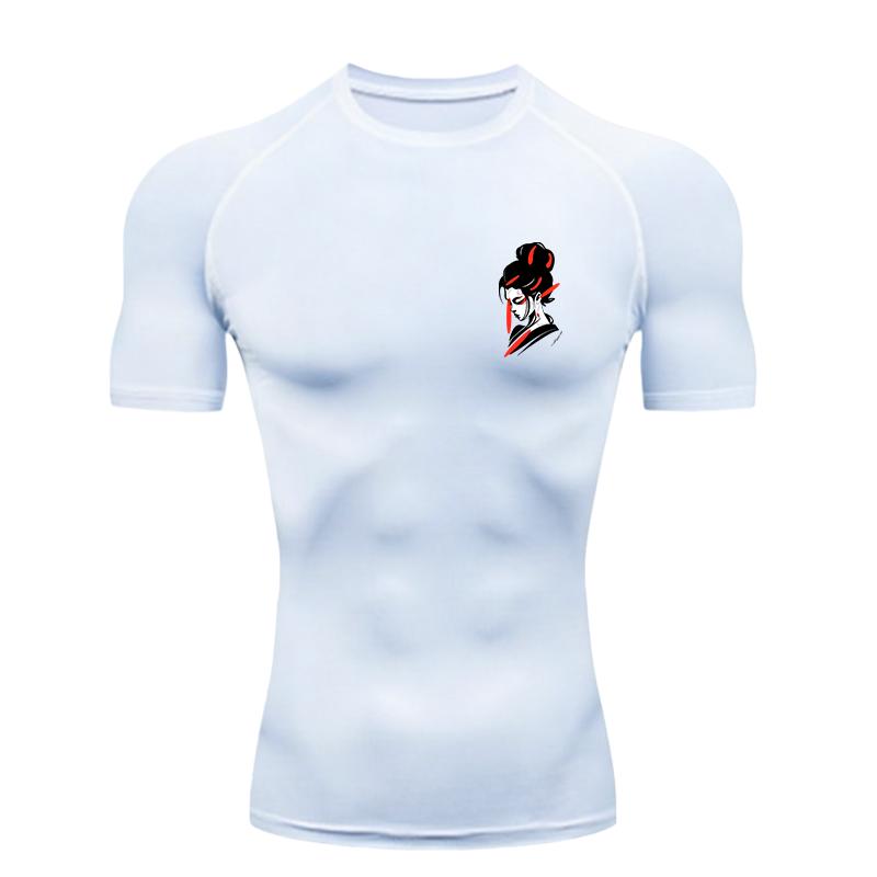 Men's Sports T-shirt for Fitness Sports Training Compression Quick Dry Short Sleeve T-Shirt Men's MMA Uniform Athletic Tees
