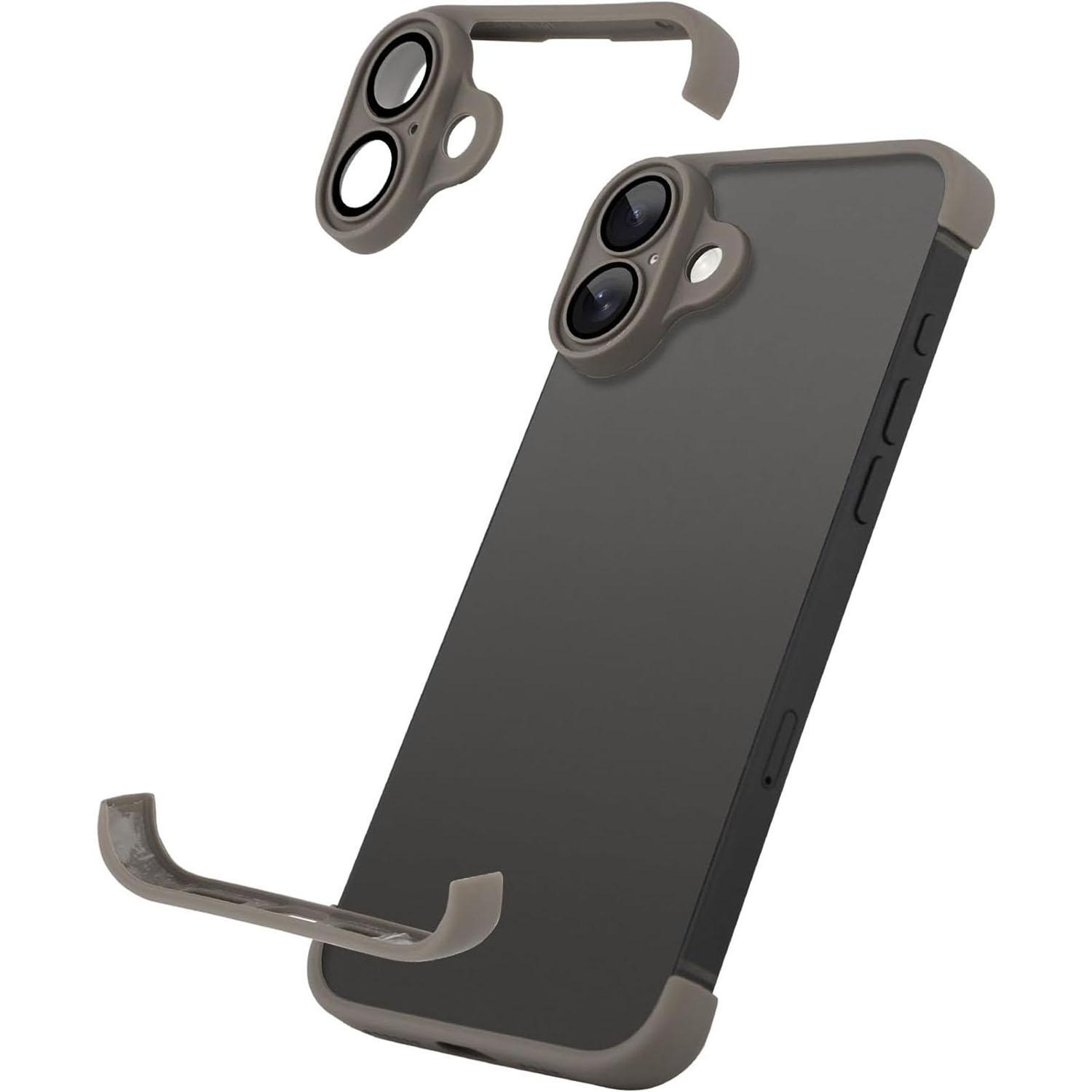 Для iPhone 16 Чехол Безрамный Угловой Бампер для Телефона из ТПУ с Защитой Объектива Камеры