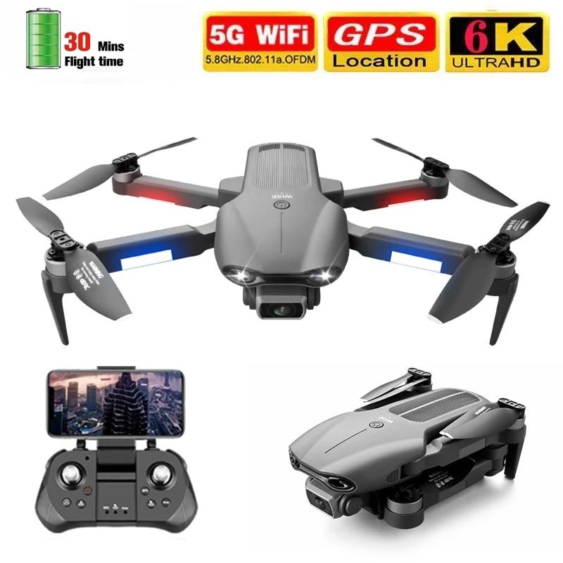 F9 GPS Drone 4K Professionale Doppia Fotocamera Pieghevole RC Quadcopter Dron 6K 5G WIFI Motore Brushless Telecomando Elicottero giocattolo
