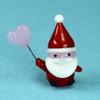 Four Cart Cute Handmade Glass Heart Santa