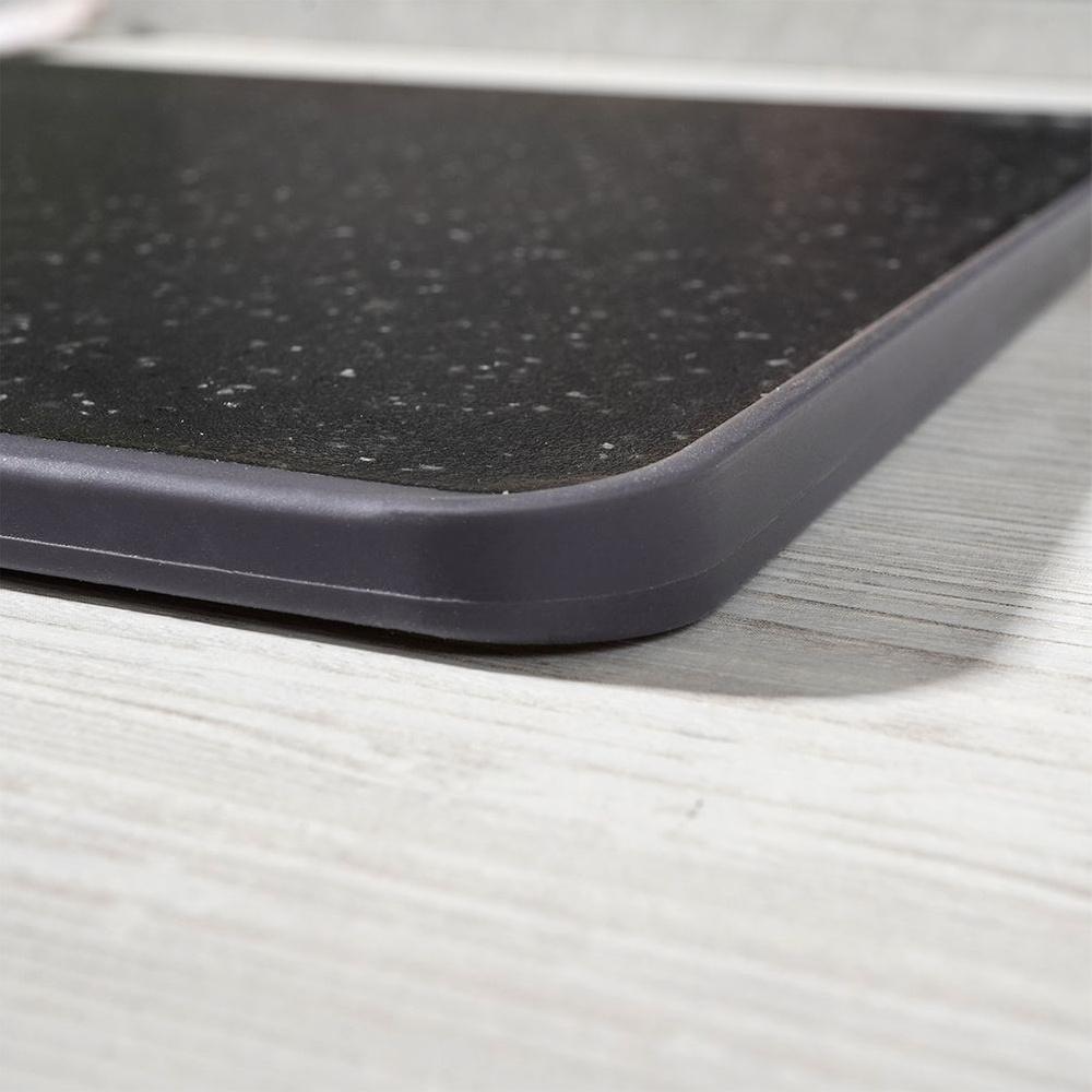Black Granite-Effect Plastic Cutting Board 33x23cm