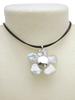 Freshwater Pearl White Flower Natural Power A597 [Cherry] Choker, Stone, Stone,