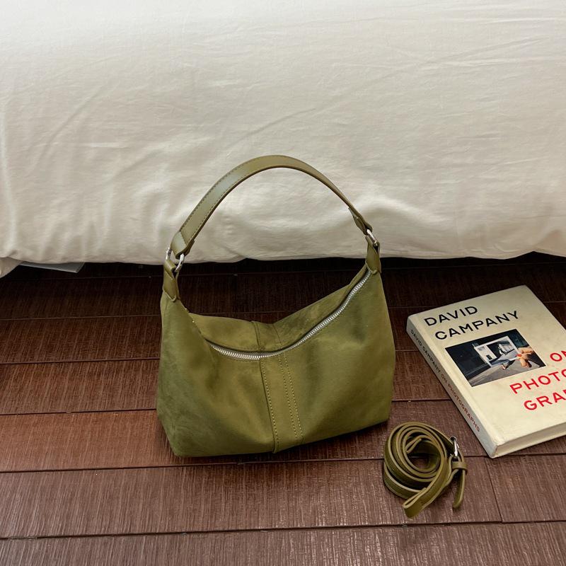 Suede Velvet Women's Large Capacity Crossbody Tote Bag - Winter Solid Color Casual Handbag