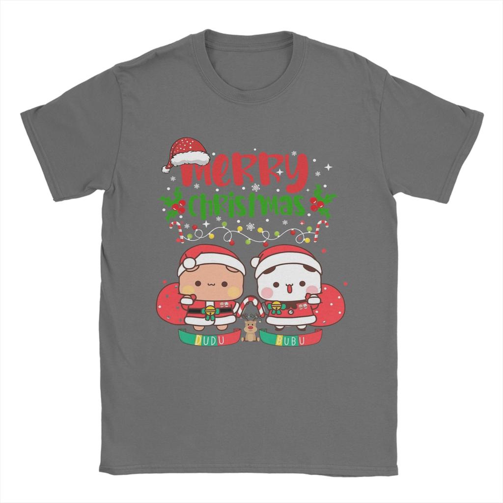 Bubu Dudu Santa Claus Merry Christmas Panda And Brownie Bear True Love Couple 2026 T Shirts Short-Sleeved Tshirt Summer Clothing