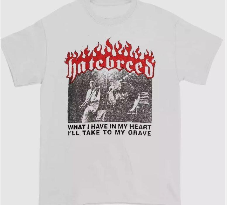 Vtg Hatebreed 1997 Tour Band Heavy Cotton White All Size Unisex Shirt XXXL