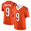 Men Cincinnati #9 Joe Burrow Black Home Football Jersey V Neck Short Sleeve Jersey Fans Daily Sports Family Matching