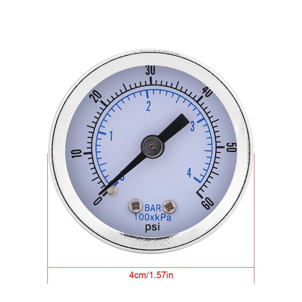Air Pressure Gauge 0‑60psi 0‑4bar 1/8NPT Pressure Gauge Manometer for Water Air Oil Instrument pressure measuring tool