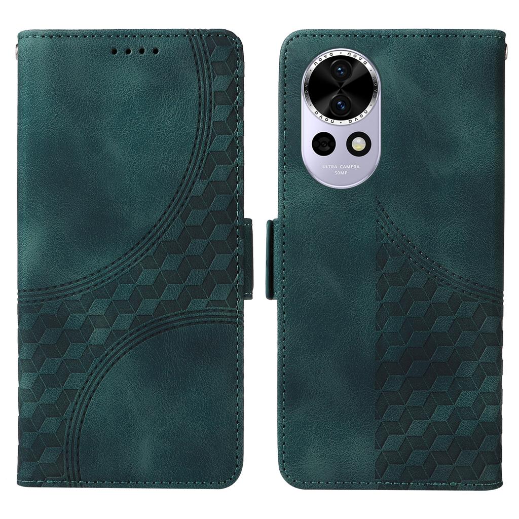 For Huawei Nova 13 5G/nova 12 5G Case PU Leather Phone Cover Rhombus Starry Imprinted