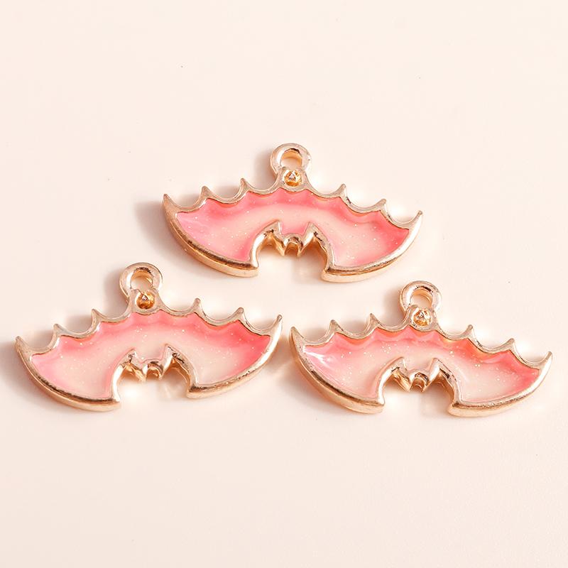 10pcs/lot Mix Enamel Halloween Bat Pumpkin Ghost Charms for Jewelry Making Earrings Pendants Necklaces DIY Keychains Crafts Gift