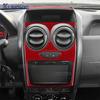 Real Soft Carbon Fiber Sticker For Dacia Duster 2014 2015 2016 2017 2018 LHD RHD Car Central Control Screen Trim Accessories