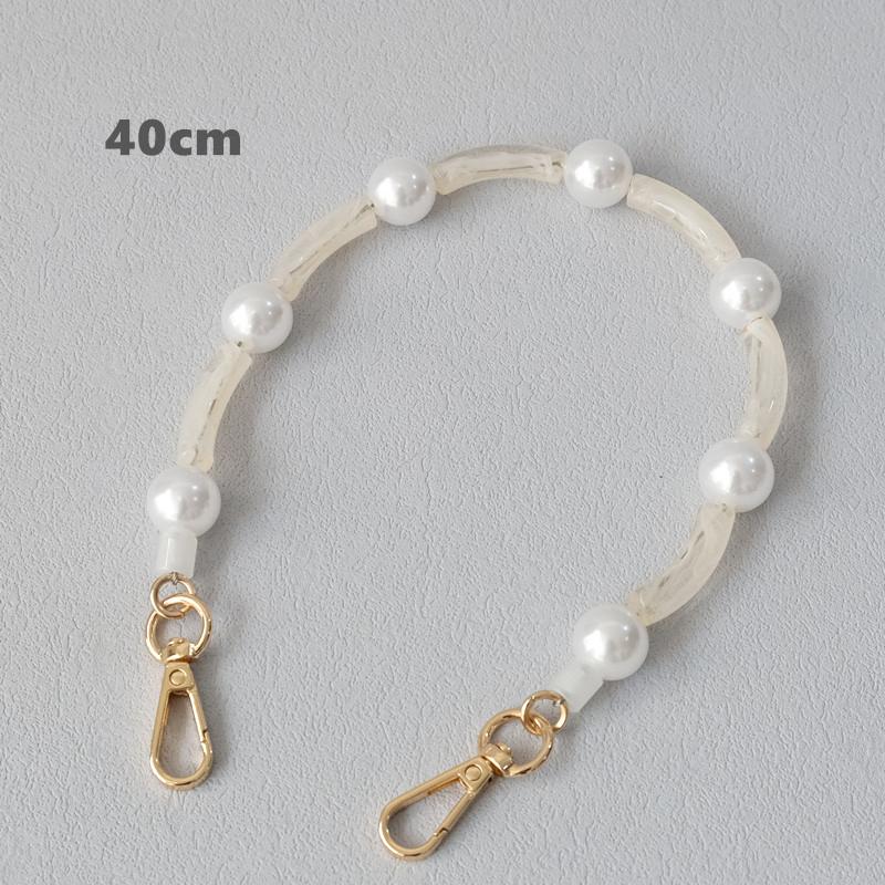 Nová módní dámská kabelka, doplněk s odnímatelnými korálky, řetízky z akrylových perel, luxusní popruh pro ženy, kabelka přes rameno, rukojeť