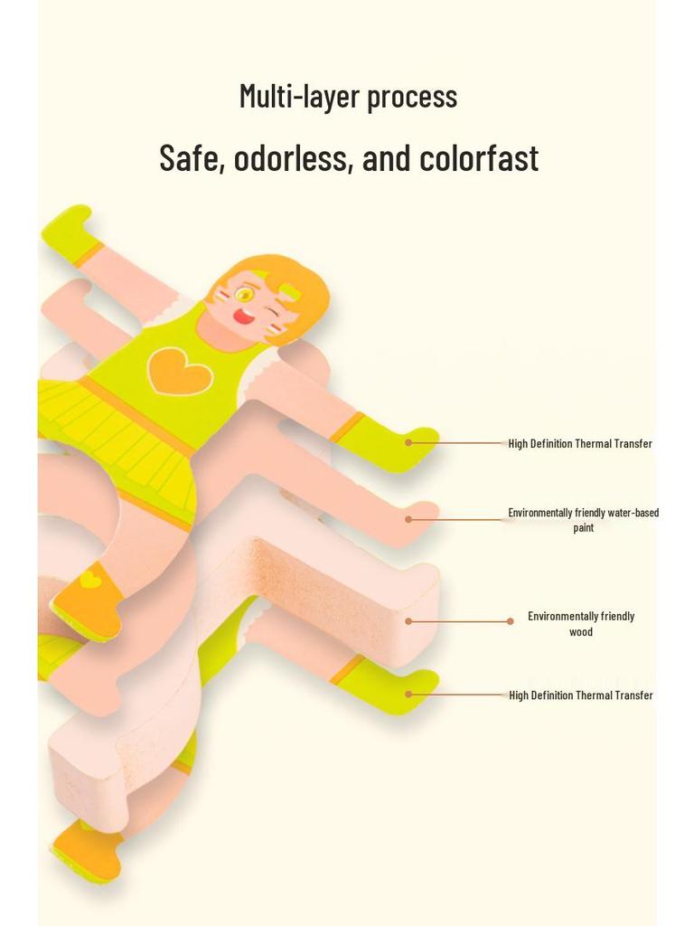 CE CPC Certified Children's Educational Wooden Hercules Balance Blocks: Parent-Child Early Education Stacking Toy.