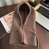Korean Balaclava Hat Women'S Winter Warm Hat Scarf Couple Style Wool Knitted Hat