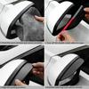 Car Rearview Rain Eyebrow Shield,Car Mirror Rain Protector Film,Visor Guard for Most Truck and SUV (Solid Black, 2PC)