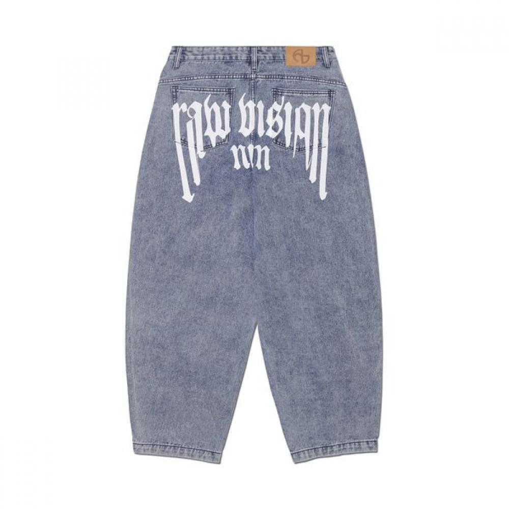 Nomanual Raw Vision Denim Pants   White Blue S