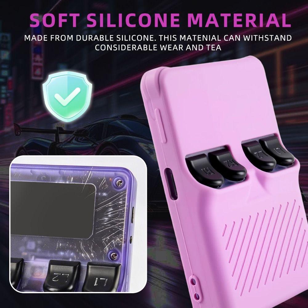 Dustproof Protective Case with Lanyard Sleeve Shell Soft Game Console Cover for R36S Accessories
