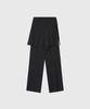 Lugkaeseuteu Bolin Pleated Layered Pants_Charcoal