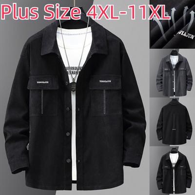 Primavera y otoño Chaqueta casual bordada de talla grande para hombre Gordo de moda Chaqueta extragrande de talla grande 4XL-11XL