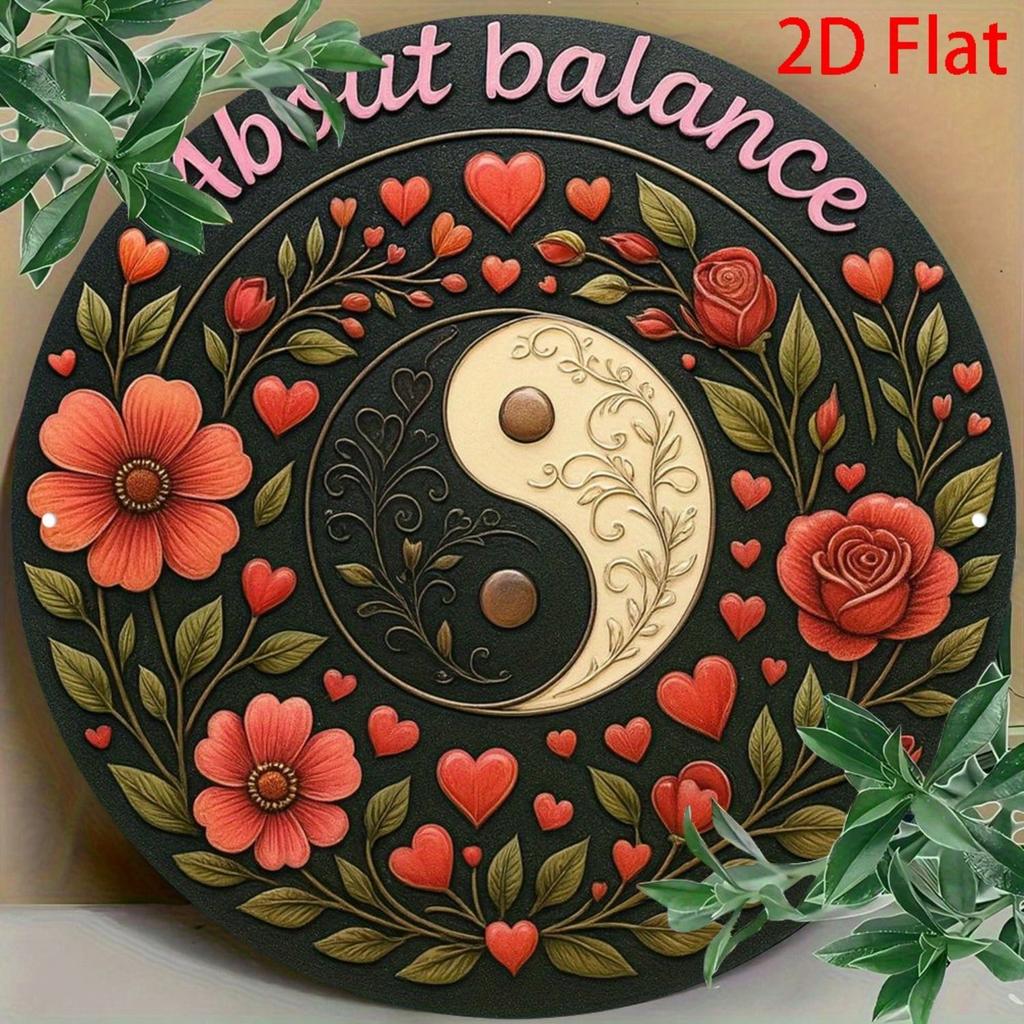 2D Flat Metal Wall Sign Decor