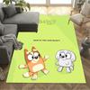 Bluey's Colorful Pals Carpet Suitable for Foyer Playrooms Dining Room Study room Antislip Carpet Office home decor Gift for Festivals