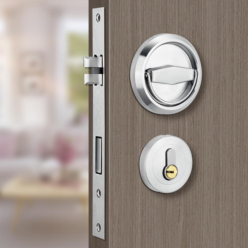 

Stainless Steel Circular Recessed Corridor Sliding Door Lock Door Lock Cabinet Drawer Door Handle Lock белый