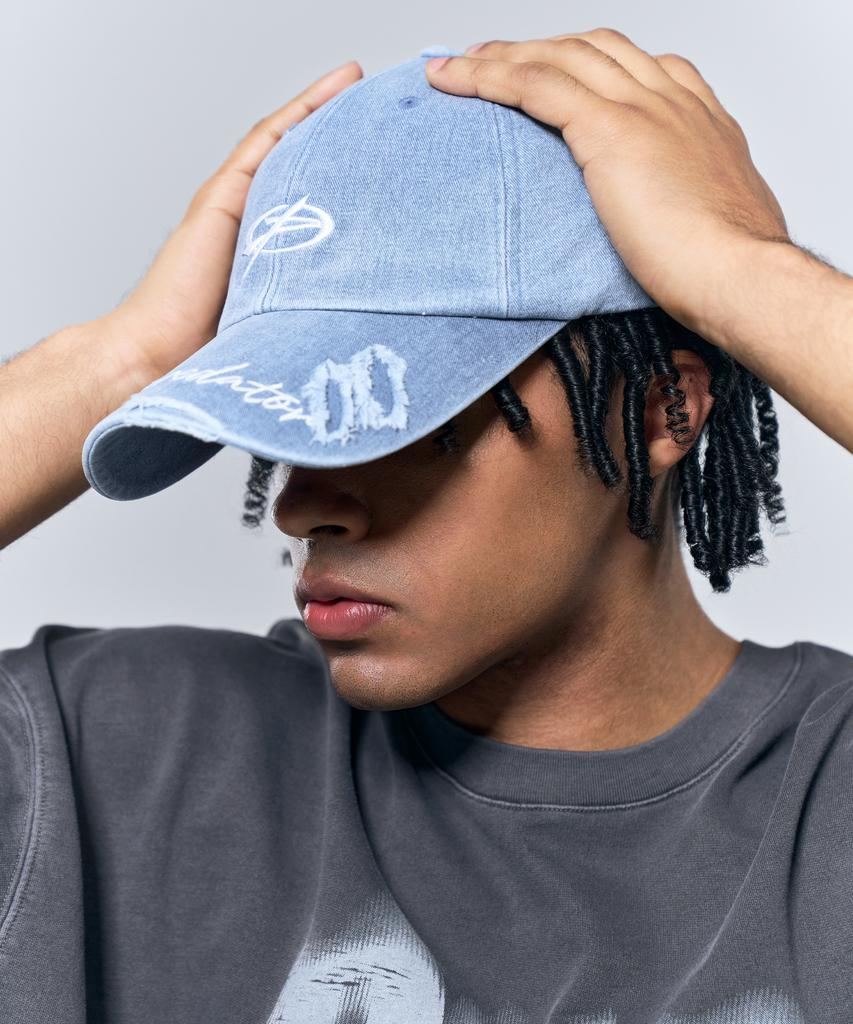 Pijikeolgameoncheu P2552 Damaged Washed Ball Cap [2 Colors]