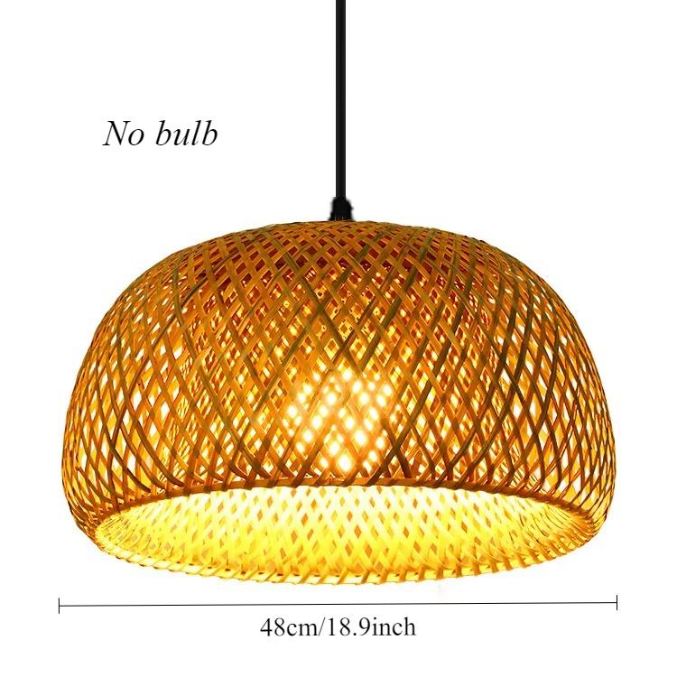 E27 DIA.30cm Japanese Style Bamboo Pendant Lights Hat Shade Pendant Lights Home Decor Indoor Hanging Chandelier Lamp