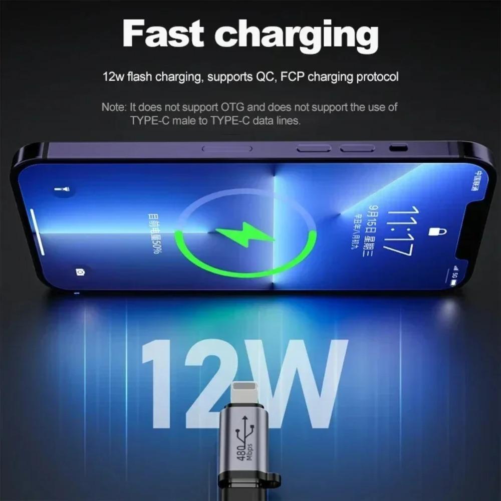 1-8 szt. Mini Adapter Konwerter USB Typu C Męski na iOS Micro Mini USB Żeński, Złącze Szybkiego Ładowania 480 Mbps Synchronizacji Danych Dla Xiaomi Samsung Telefon Komórkowy Smartphone