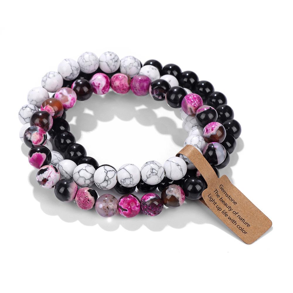 Hot Selling Natural Stone Crystal Beads Multi-Layer Amethyst Bracelets for Women and Men Semi-Precious Fashion Jewelry for All