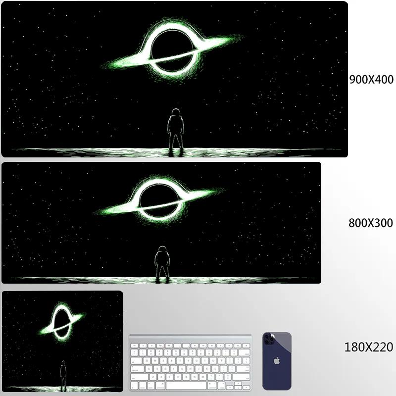 Universe Mouse Pad Gaming Astronaut Mousepad Keyboard Mats Space Desk Pads XXL 80x30cm Deskmat For Computer Mousepads Big Carpet