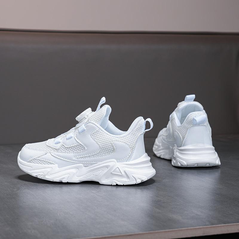 Kids White School Shoes All Seasons Casual Sneakers Walking Running for Boys Girls Tennis Sports