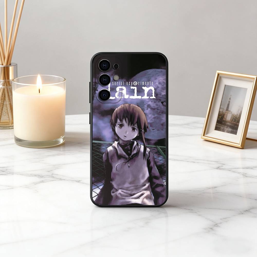 S-Serial L-Lain E-Experiments-SEL Phone Case Black Silicone Soft For Samsung S25,S24,S21,S22,S23,S30,Ultra,S20,Plus,Fe,Lite