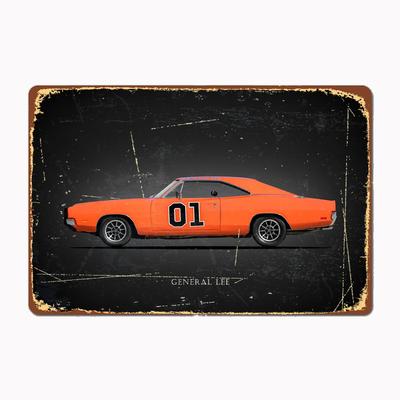 The General Lee Metal Sign Wall Decor Living Room Mural Decoration for Bar Club Man Cave Wall Decoration