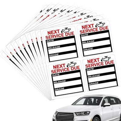 40Pcs Oil Change Maintenance Service Reminder Stickers Window Rectangle Adhesive Labels Stickers Car Sticker "NEXT SERVICE DUE"