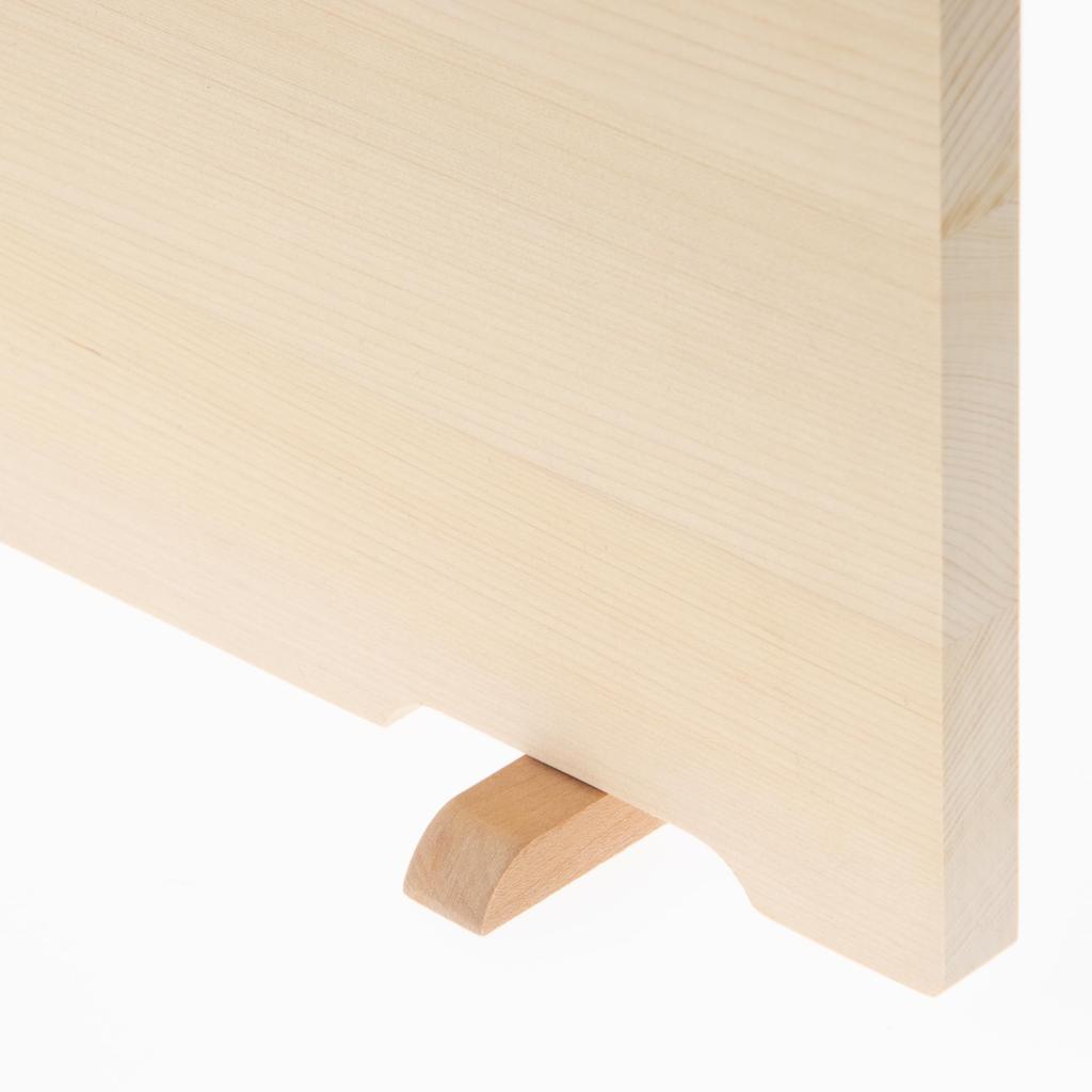 Umezawa Woodcraft Co., Ltd. Aomori Hiba Cutting Board with Stand, 40 x 22 x 1.5 cm