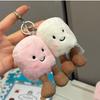 New Fun Marshmallow Plush Doll Pendant Keychain Cartoon Cute Soft Doll Couple Pendant Decoration  Bag Accessories Xmas Gifts