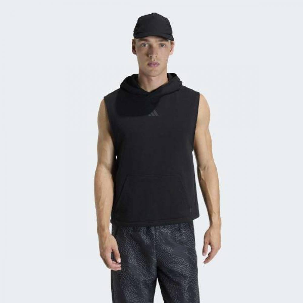 AdidaS Men S Power Workout Drop Arm Hoodie Tank AS