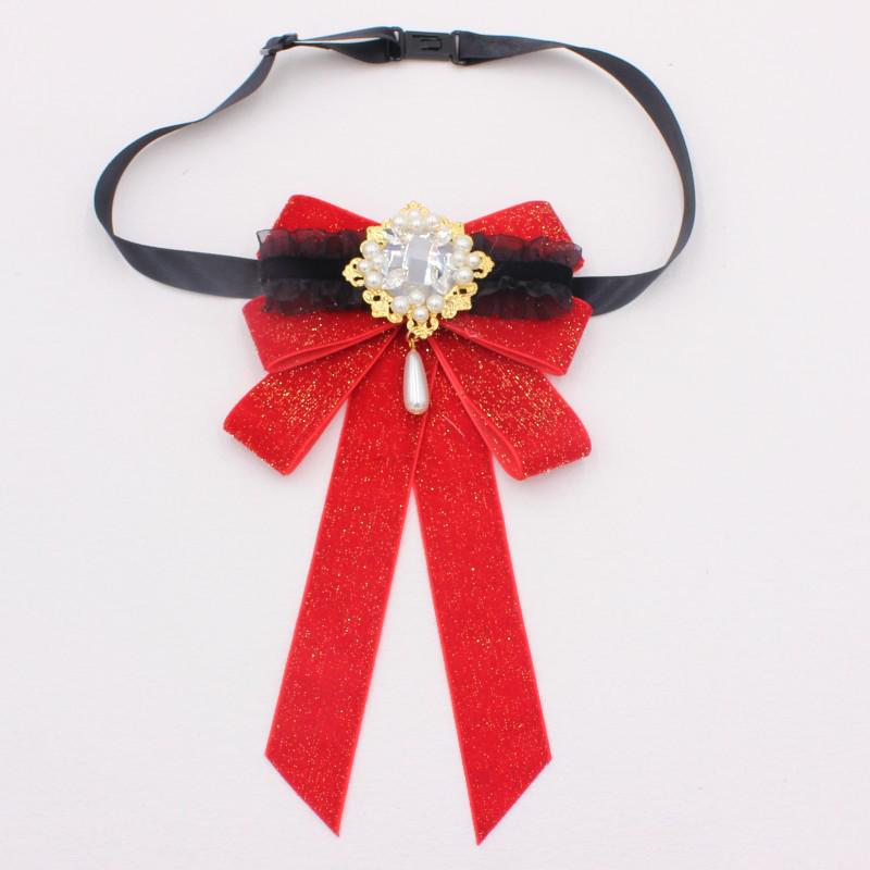 Starry Cat Rhinestone Bow Tie: Korean Style Sequin Stage Lapel Flower Collar Accessory TS258