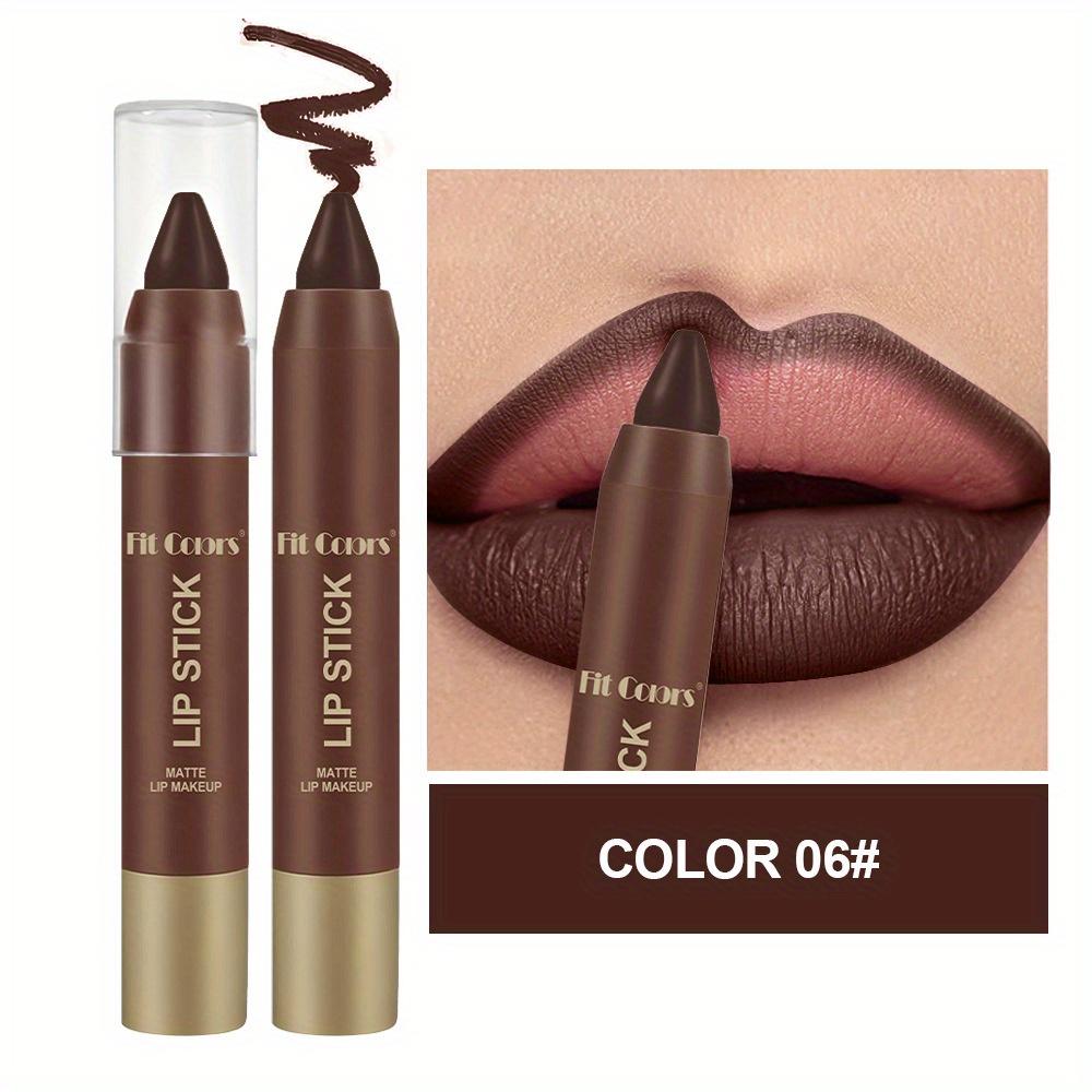 

6-Color Chocolate Shaded Matte Lipstick - Rich & Dense Texture, Vibrant Long-Wear, Easy Lip Contouring Lip Gloss Lip Makeup 06