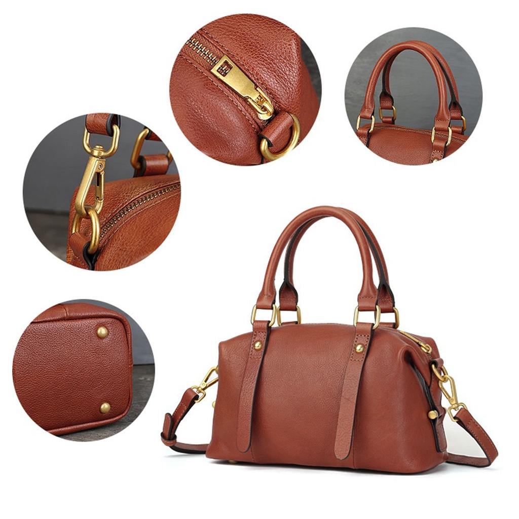 Genuine Leather Handbags for Women Fashion Shoulder Bag Vintage Design Pillow Bags Purse Phone Bag GZW