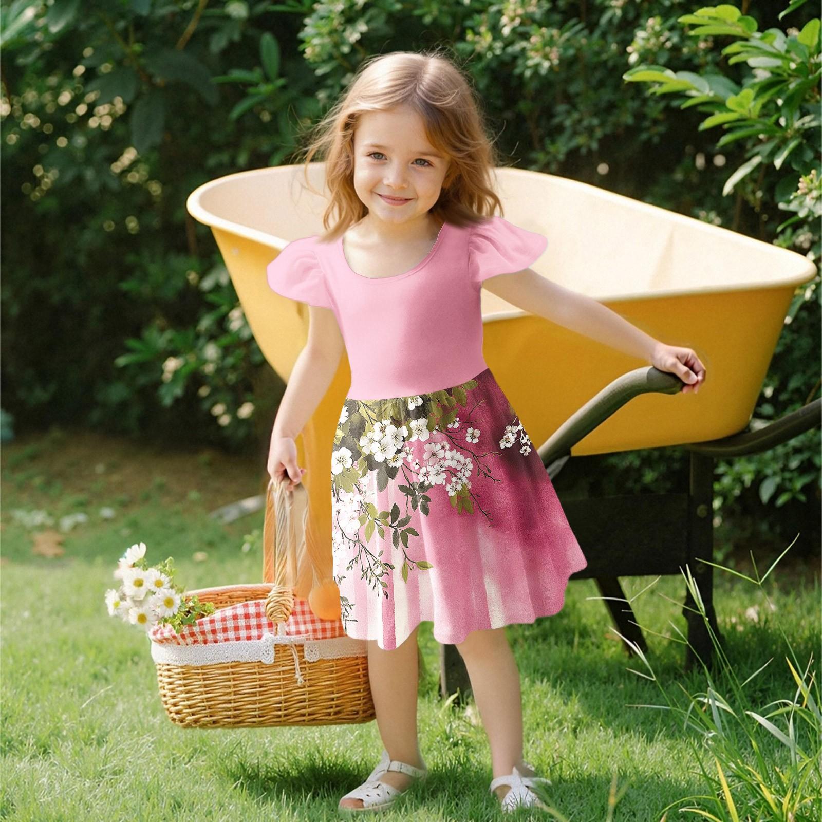 

Девочки Платье с рукавами для малышей Платья Повседневные платья для вечеринок и школ Одежда для девочек 160