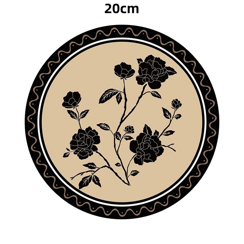 Retro Round Flower Coasters Heat Insulation Anti-scald Table Mats Creative Home Diatomite Absorbent Coaster Kitchen Accessory