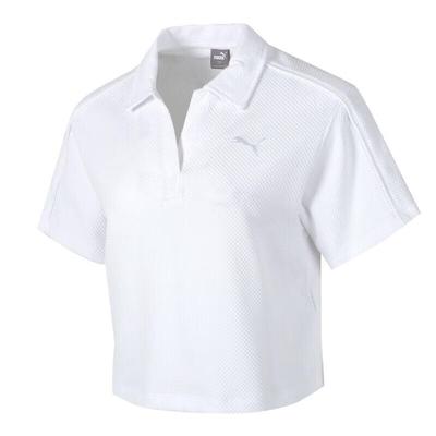 Women's Solid Color Short Sleeve Polo T-Shirt