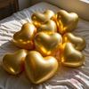 50Pcs / Bag Metal Chromium Balloons Thickened Heart Love Metallic Gold Latex Helium Balloon Wedding Birthday Christmas Decor