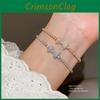 Elegant Zircon Butterfly Pendant Bracelet With Rhinestone Embellishments For Womens Fashion