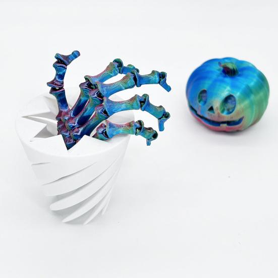 Ghost Hand Decoration Realistic 3D Printed Skeleton Hand Model Haunted House Ornament DIY Project Accent