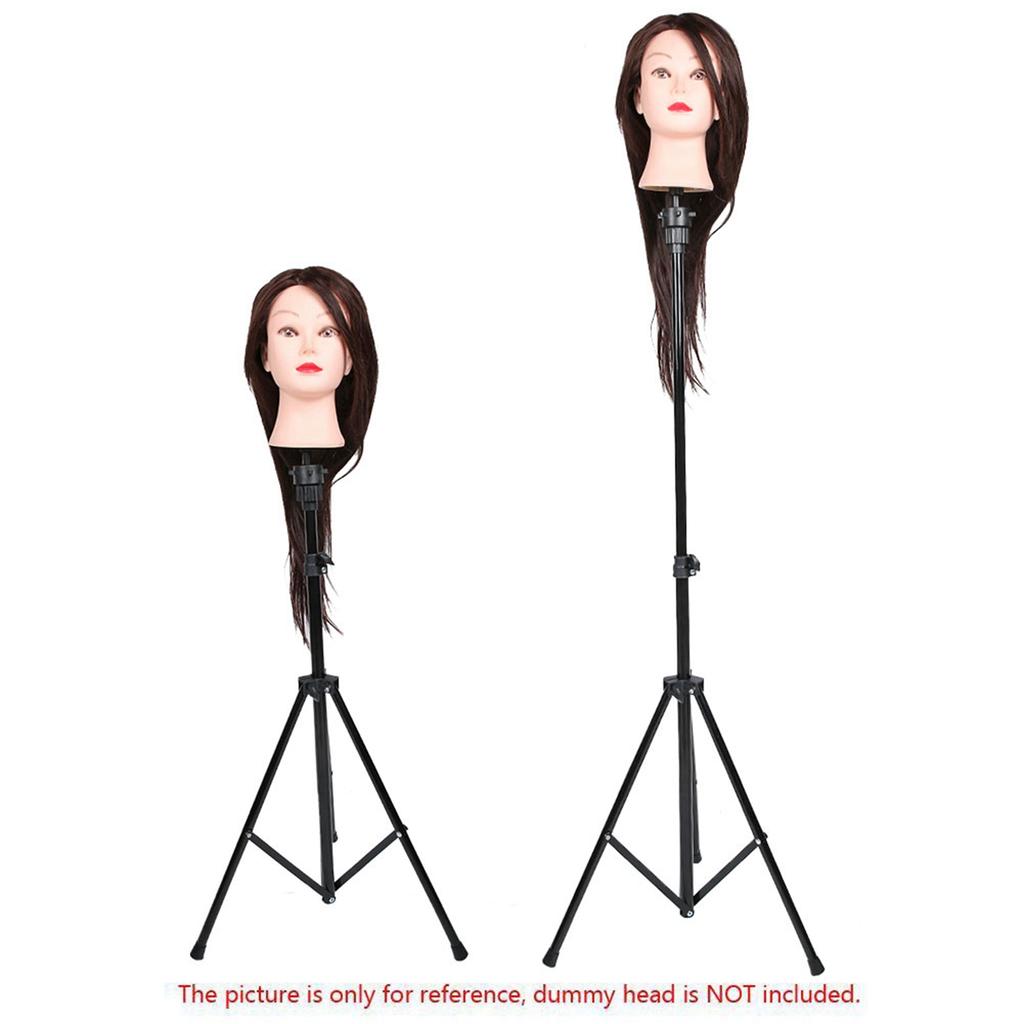 Adjustable Training Mannequin Head Tripod Stand Manikin Wig Holder Carry Bag