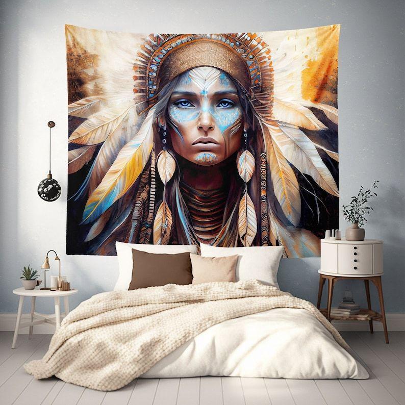 Tapestry Shamanic decor of the native Indian goddess 75x100